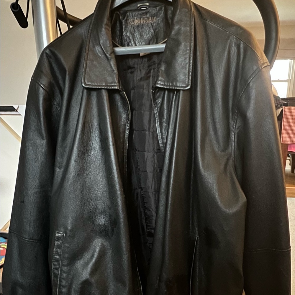 Big men’s leather jacket. 4XL